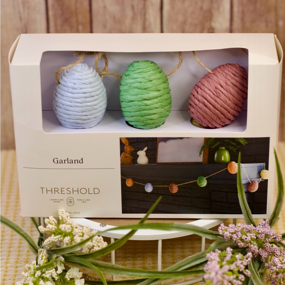 Threshold Holiday Garland with Multicolor Eggs